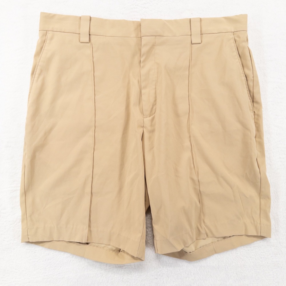 Nike Tiger Woods Mens Golf Shorts 36 Beige TW Collection Performance Stretch